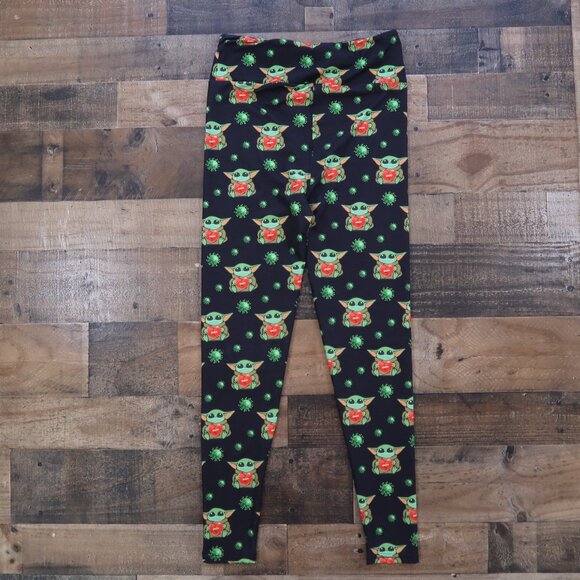 Star Wars Baby Yoda Grogu Black Womans One Size Leggings Sick Germs Mask - Picture 7 of 7